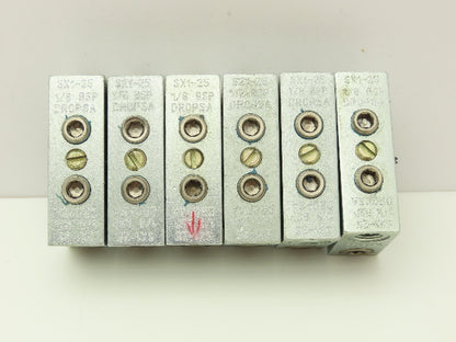 DropsA SX1-25 Modular Lubricator Divider Valve Block 1/8" BSP Lot of 6