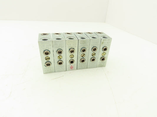DropsA SX1-25 Modular Lubricator Divider Valve Block 1/8" BSP Lot of 6