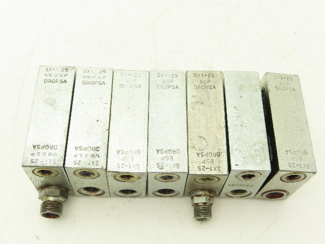 DropsA SX1-25 Modular Lubricator Divider Valve Block 1/8" BSP Lot of 7
