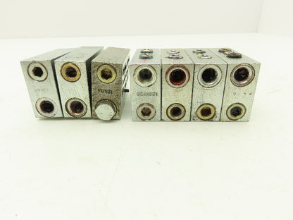 DropsA SX1-25 Modular Lubricator Divider Valve Block 1/8" BSP Lot of 7