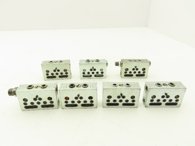 DropsA SX1-25 Modular Lubricator Divider Valve Block 1/8" BSP Lot of 7