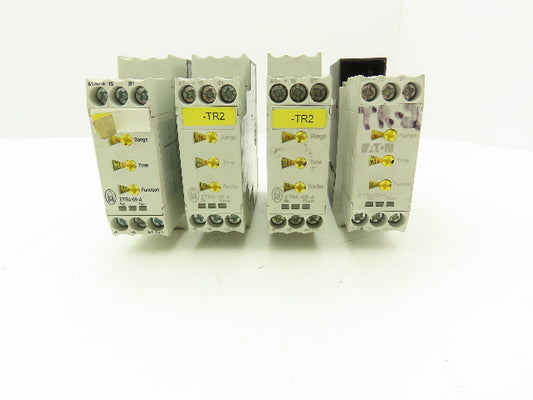 Eaton Moeller ETR4-69-A Timing Relay 24-240V AC/DC 0.05 Sec-100 Hrs Lot of 4