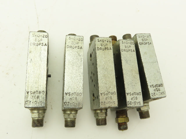 DropsA SX0-20 Modular Lubricator Divider Valve Block 1/8" BSP Lot of 5