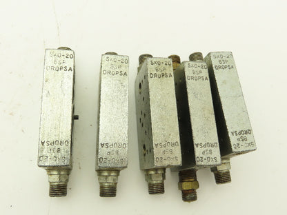 DropsA SX0-20 Modular Lubricator Divider Valve Block 1/8" BSP Lot of 5