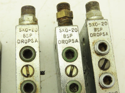 DropsA SX0-20 Modular Lubricator Divider Valve Block 1/8" BSP Lot of 5