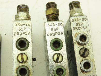 DropsA SX0-20 Modular Lubricator Divider Valve Block 1/8" BSP Lot of 5