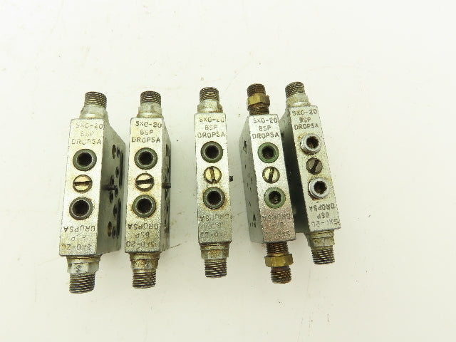 DropsA SX0-20 Modular Lubricator Divider Valve Block 1/8" BSP Lot of 5