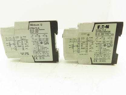 Moeller ETR4-70-A Timing Relay 24-240V AC/DC 0.05 Seconds To 100 Hours Lot of 2