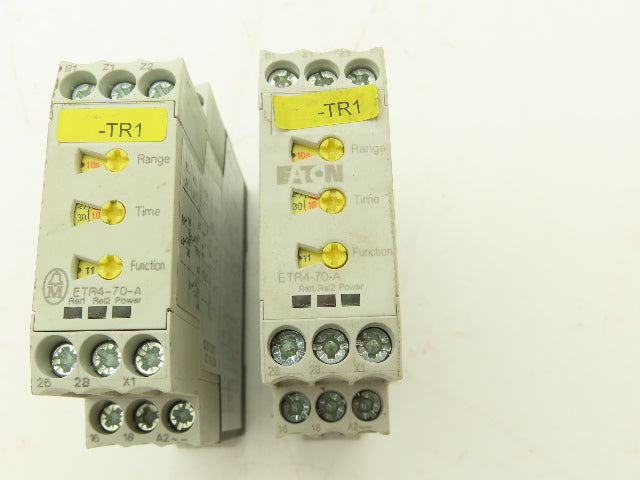 Moeller ETR4-70-A Timing Relay 24-240V AC/DC 0.05 Seconds To 100 Hours Lot of 2