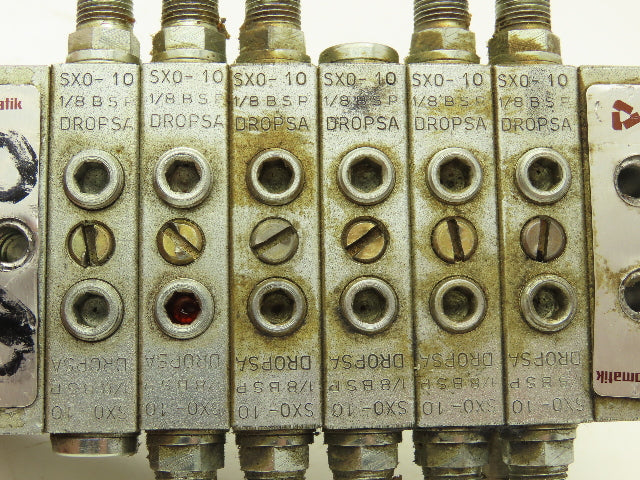 DropsA SX0-10 Modular Lubricator Divider Valve Manifold Block Assy 1/8" BSP