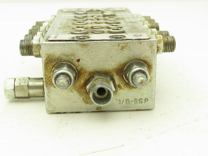 DropsA SX0-10 Modular Lubricator Divider Valve Manifold Block Assy 1/8" BSP