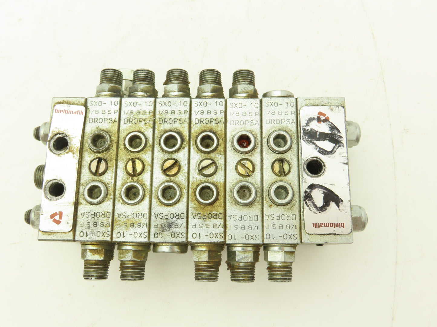 DropsA SX0-10 Modular Lubricator Divider Valve Manifold Block Assy 1/8" BSP