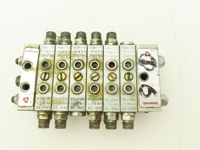 DropsA SX0-10 Modular Lubricator Divider Valve Manifold Block Assy 1/8" BSP
