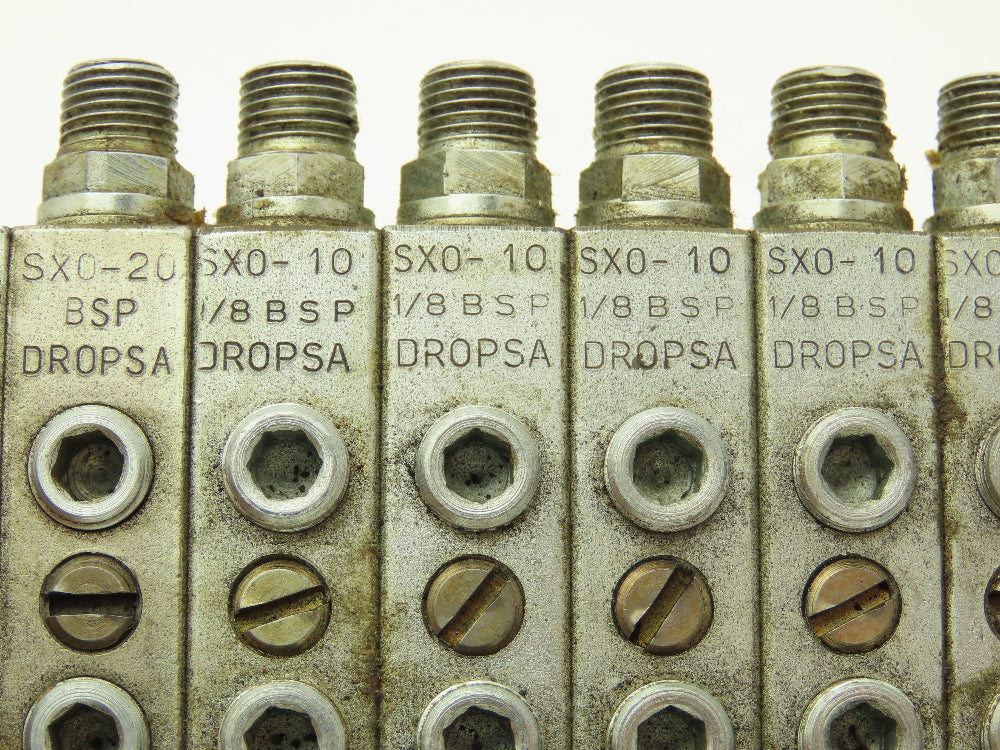 DropsA SX0-10 SX0-20 Modular Lubricator Divider Valve Manifold Block 1/8" BSP