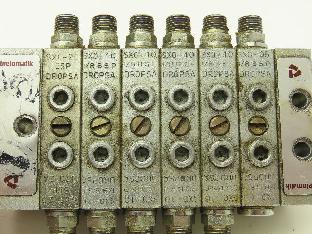 DropsA SX0-10 SX0-20 Modular Lubricator Divider Valve Manifold Block 1/8" BSP