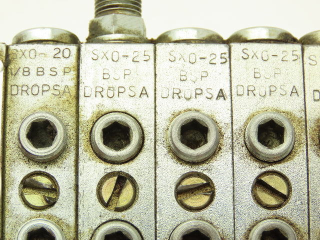 DropsA SX0-20 SX0-25 Modular Lubricator Divider Valve Manifold Block 1/8" BSP