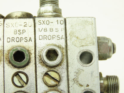 DropsA SX0-20 SX0-25 Modular Lubricator Divider Valve Manifold Block 1/8" BSP
