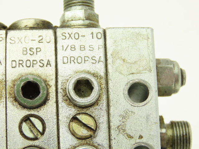 DropsA SX0-20 SX0-25 Modular Lubricator Divider Valve Manifold Block 1/8" BSP