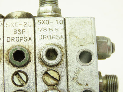 DropsA SX0-20 SX0-25 Modular Lubricator Divider Valve Manifold Block 1/8" BSP
