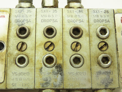 DropsA SX1-25 SX1-35 Modular Lubricator Divider Valve Manifold Block 1/8" BSP