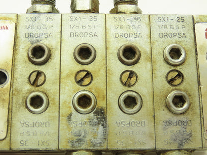 DropsA SX1-25 SX1-35 Modular Lubricator Divider Valve Manifold Block 1/8" BSP