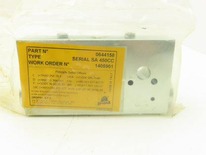 DropsA SA 450 Modular Lubricator Divider Valve Metering Element 3/8" BSP