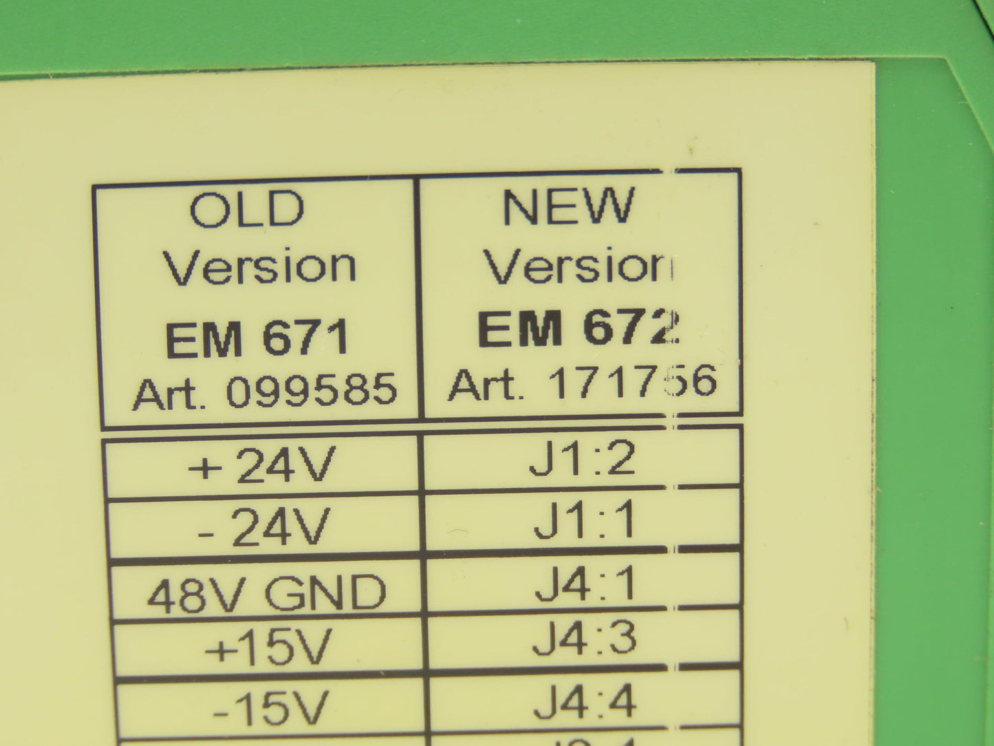Daetwyler EM 672 Safety Relay 48V