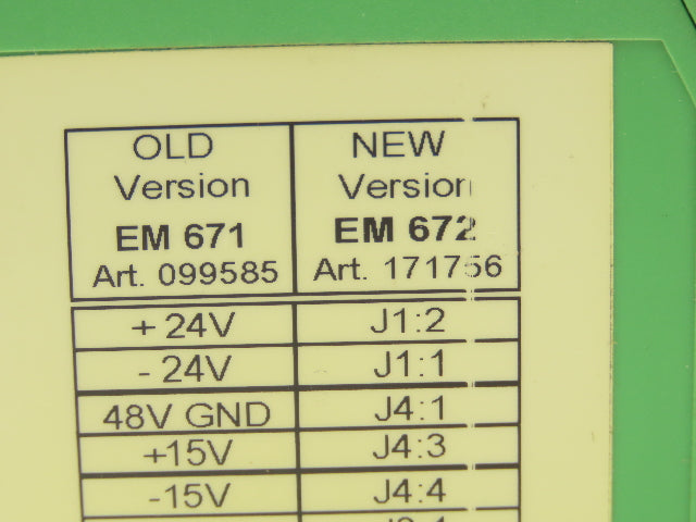 Daetwyler EM 672 Safety Relay 48V
