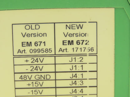 Daetwyler EM 672 Safety Relay 48V