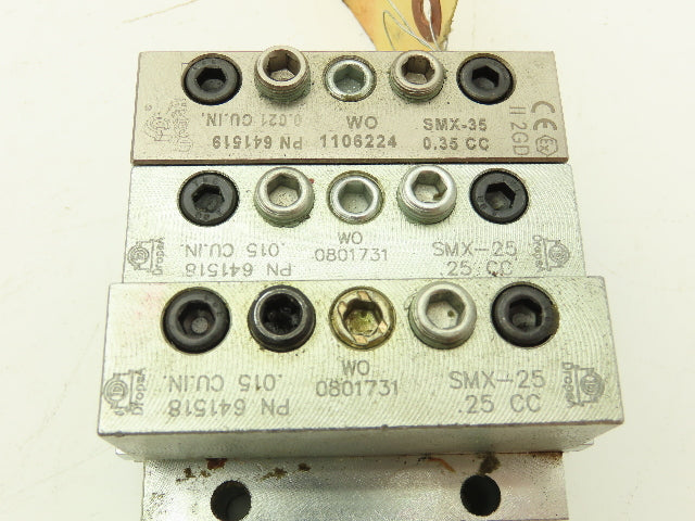 DropsA SMX-25/35 Progressive Lubricator Divider Valve Manifold Assy 1/8" BSP