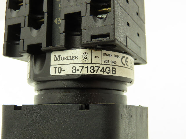 Moeller T0-3-71374GB Key Switch Manual Motor Controller 3PH 2Pos 16A 600VAC 10HP