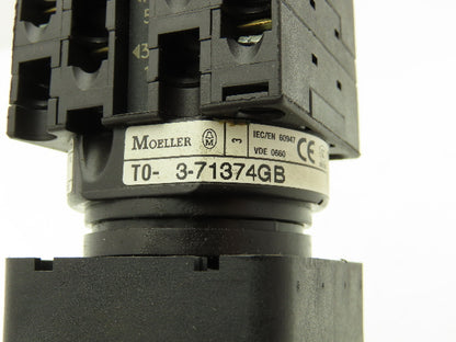Moeller T0-3-71374GB Key Switch Manual Motor Controller 3PH 2Pos 16A 600VAC 10HP