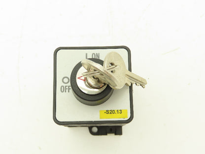 Moeller T0-3-71374GB Key Switch Manual Motor Controller 3PH 2Pos 16A 600VAC 10HP