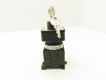 Moeller T0-3-71374GB Key Switch Manual Motor Controller 3PH 2Pos 16A 600VAC 10HP