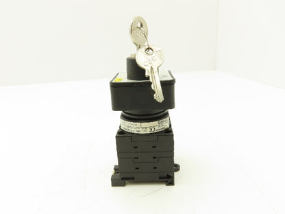 Moeller T0-3-71374GB Key Switch Manual Motor Controller 3PH 2Pos 16A 600VAC 10HP