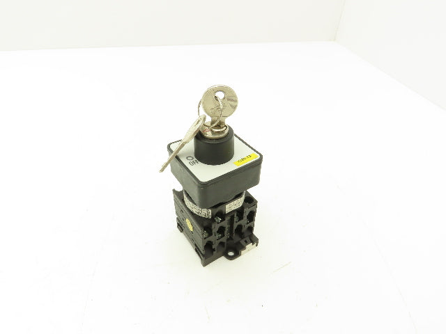 Moeller T0-3-71374GB Key Switch Manual Motor Controller 3PH 2Pos 16A 600VAC 10HP