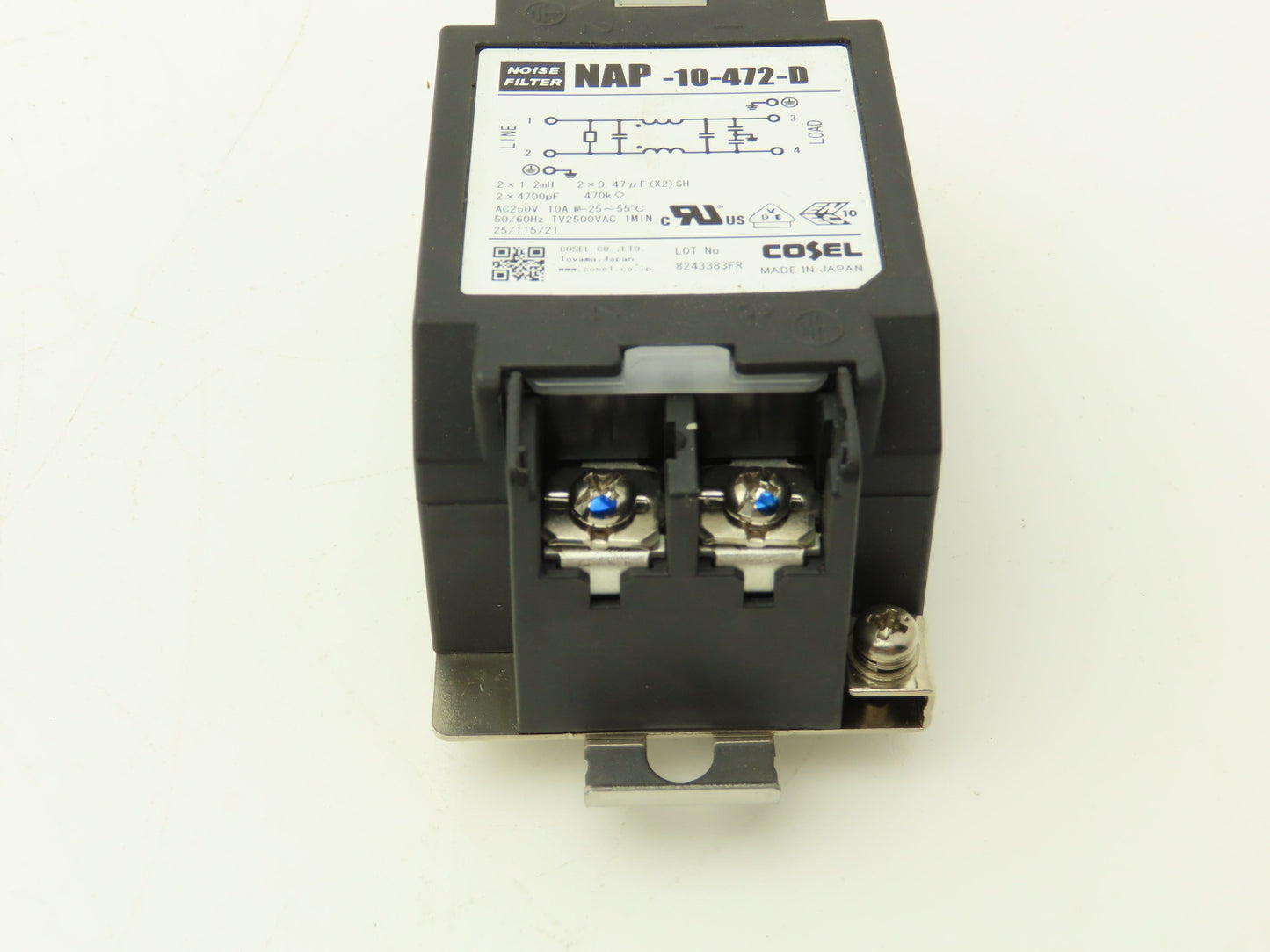 Cosel NAP-10-472-D Noise Filter 470k Ohm 2x4700pF
