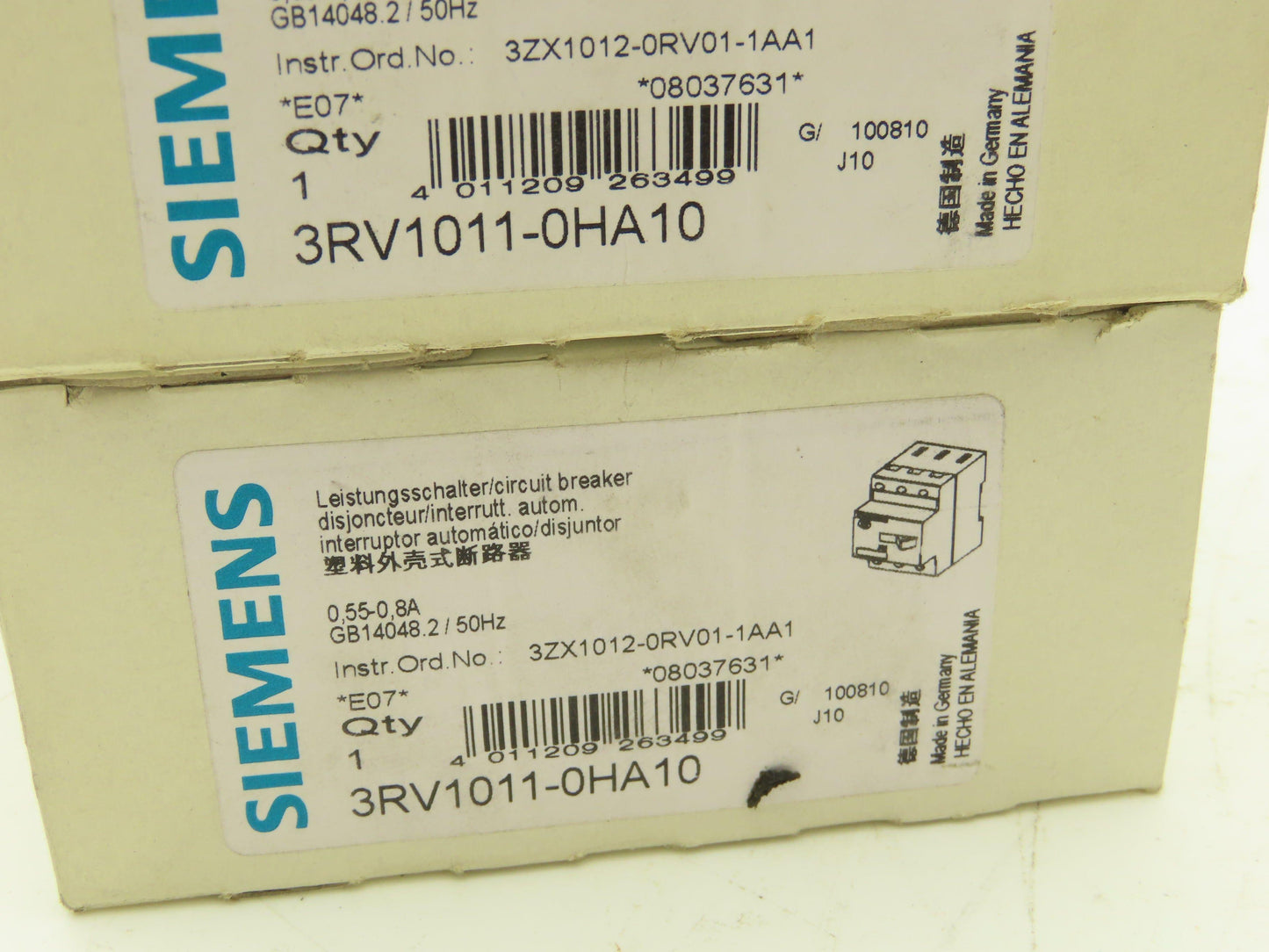 Siemens Circuit Breaker 3-Pole 0.55-0.8A Motor Starter Protection Lot Of 3