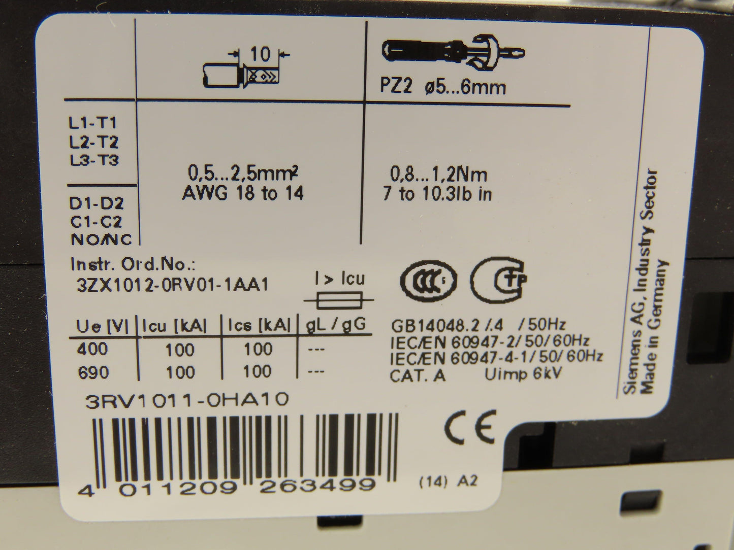 Siemens Circuit Breaker 3-Pole 0.55-0.8A Motor Starter Protection Lot Of 3