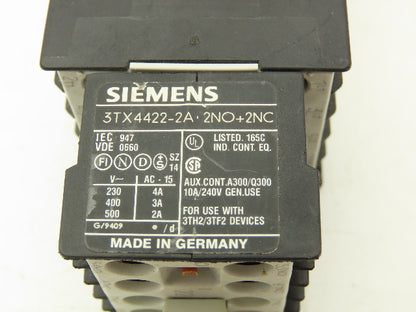 Siemens 3TF2001-0BB4 Contactor Block Diode Set 16A 600VAC 5HP Lot of 3
