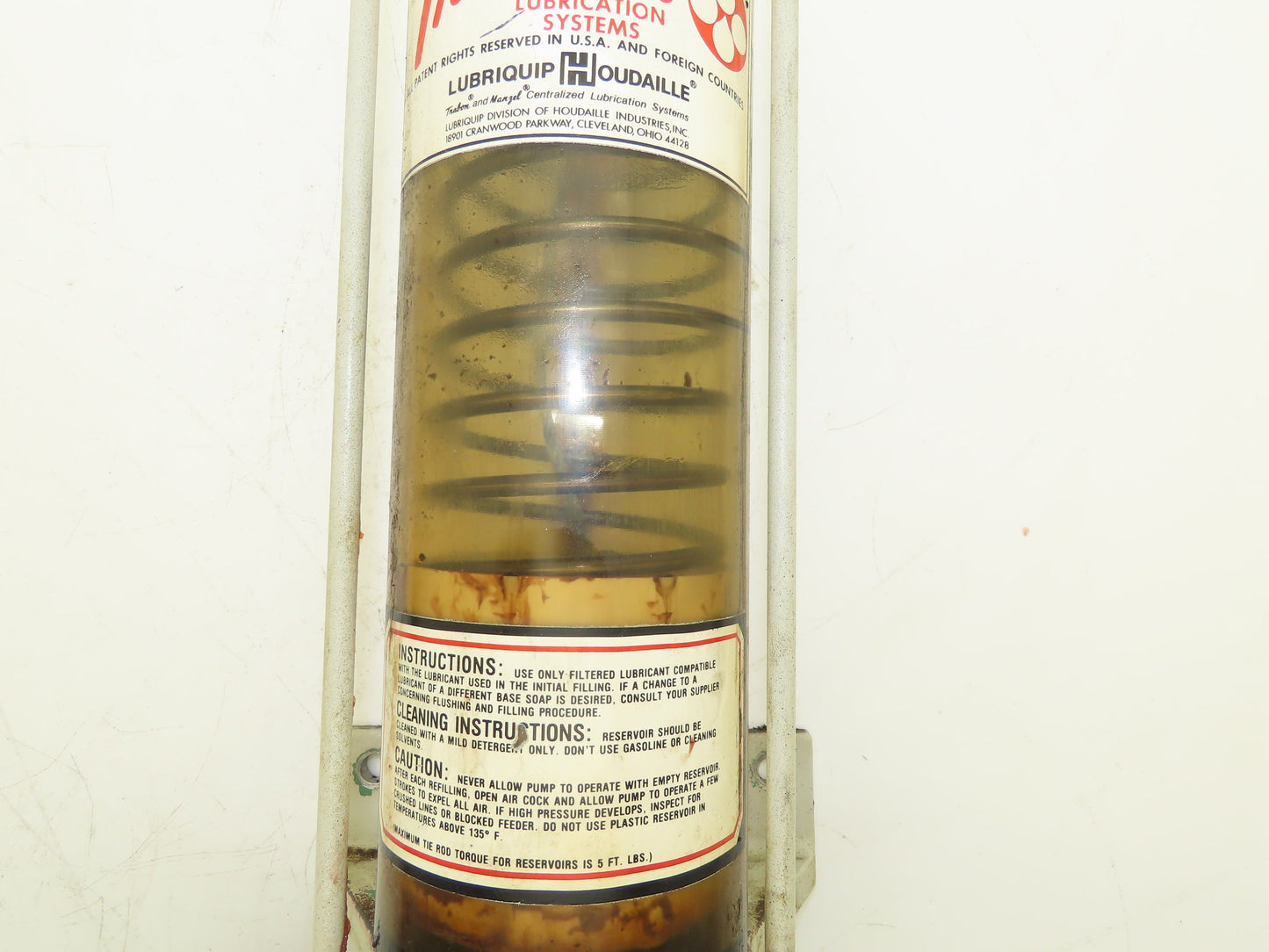 Lubriquip Trabon 521-300-180 Modu-Flo Pneumatic Grease Pump Lubricator 2 Liter