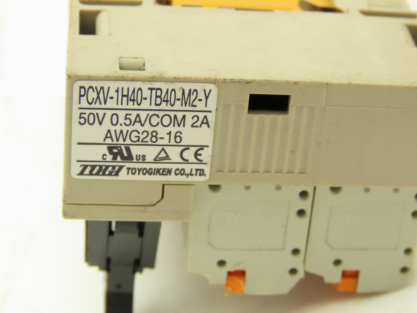 Toyogiken PCXV-1H40-TB40-M2-Y 40-Pin Ribbon Cable to Terminal 28-16AWG Lot of 4