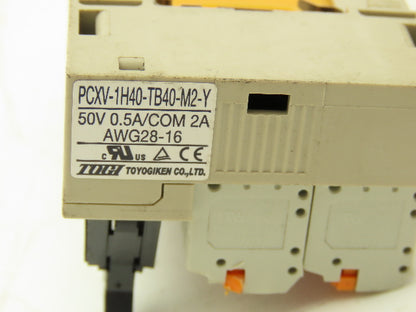 Toyogiken PCXV-1H40-TB40-M2-Y 40-Pin Ribbon Cable to Terminal 28-16AWG Lot of 4