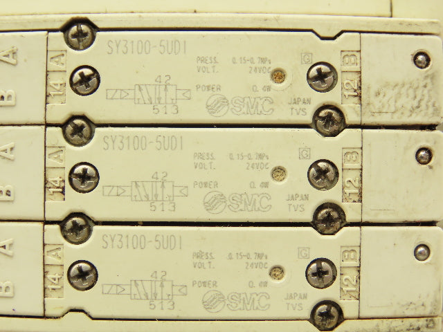 SMC SY3100-5UD1 Solenoid Valves 2 Pos 5 Port 24VDC 20-Pin Terminal Junction Box