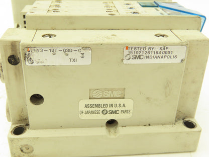 SMC SY3100-5UD1 Solenoid Valves 2 Pos 5 Port 24VDC 20-Pin Terminal Junction Box