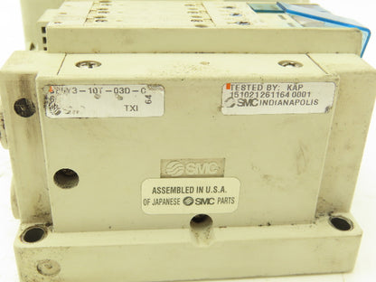 SMC SY3100-5UD1 Solenoid Valves 2 Pos 5 Port 24VDC 20-Pin Terminal Junction Box