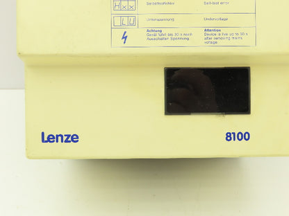 Lenze 8105 E.4G.12 8100 Inverter Drive 240VAC 7A 0-200Hz Output