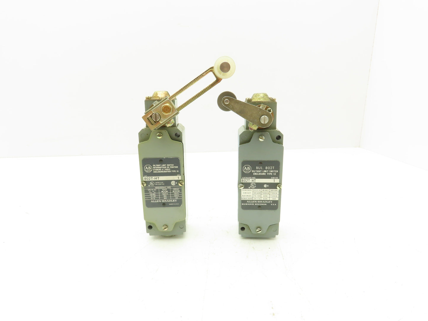 Allen Bradley 802T-HT Oiltight Limit Switch Series 1 Roller Arm Lot of 2