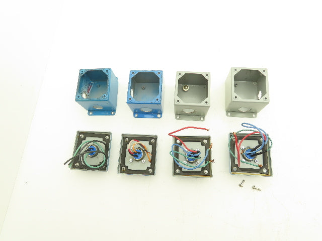 Hoffman E-1PB Enclosure Amphenol 4-253 3-Pin Pushbutton Connector Lot of 4