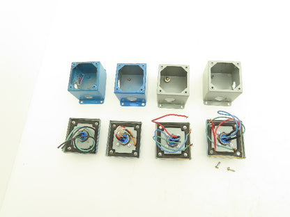 Hoffman E-1PB Enclosure Amphenol 4-253 3-Pin Pushbutton Connector Lot of 4